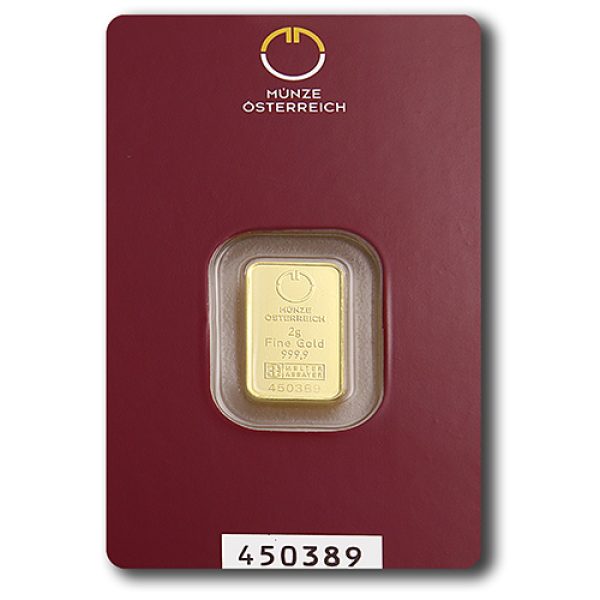 2 g Münze Österreich